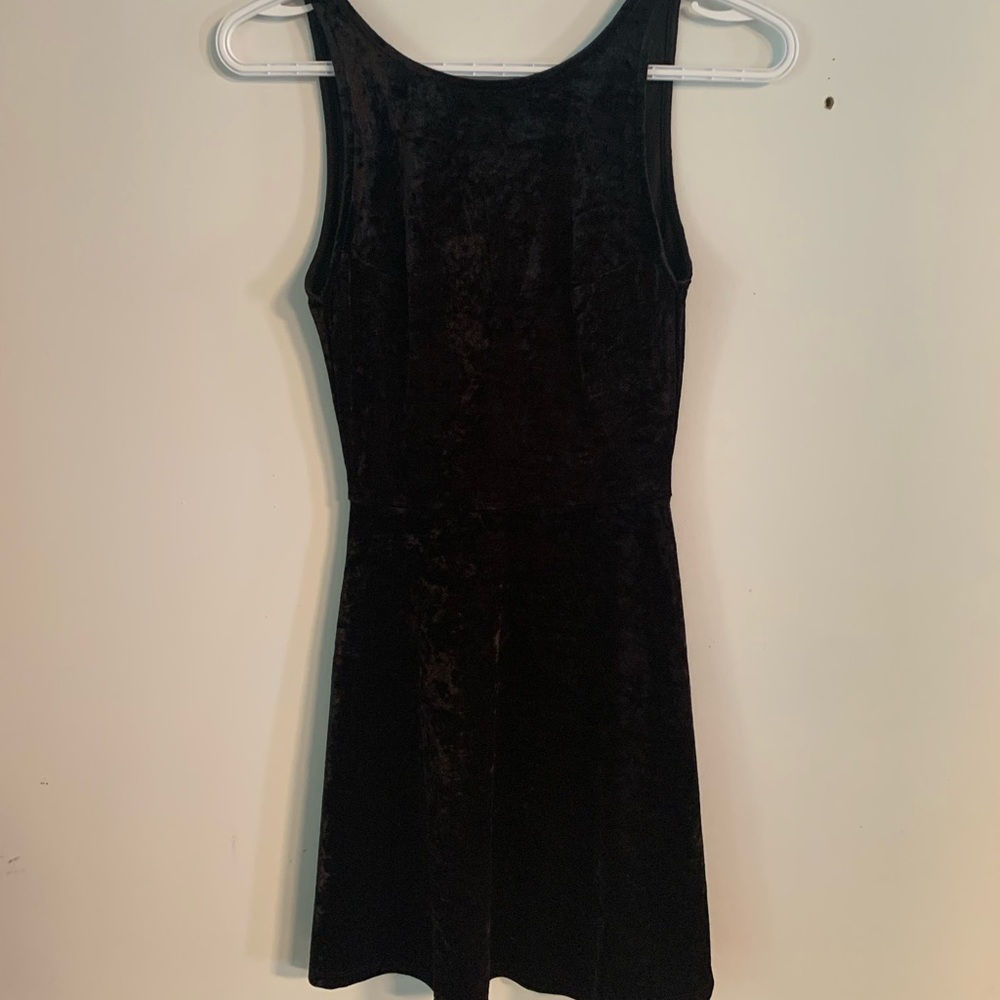 Velvet holiday dress with open back
